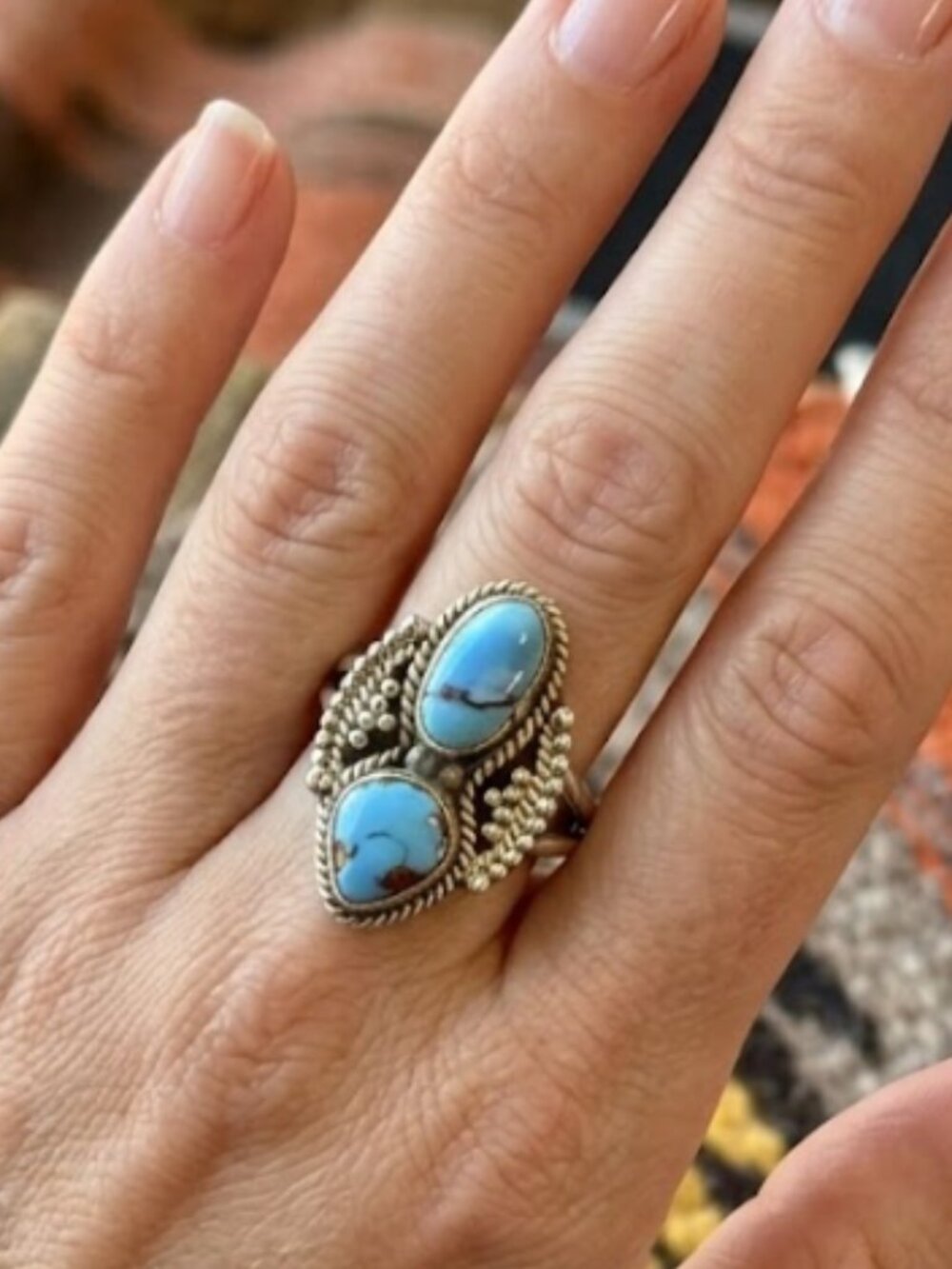 Golden Hills Turquoise Solid 925 Sterling Silver Ring